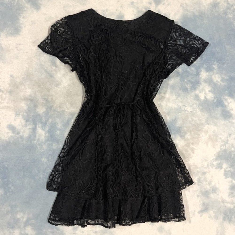 Lacy Black 90's Party Dress